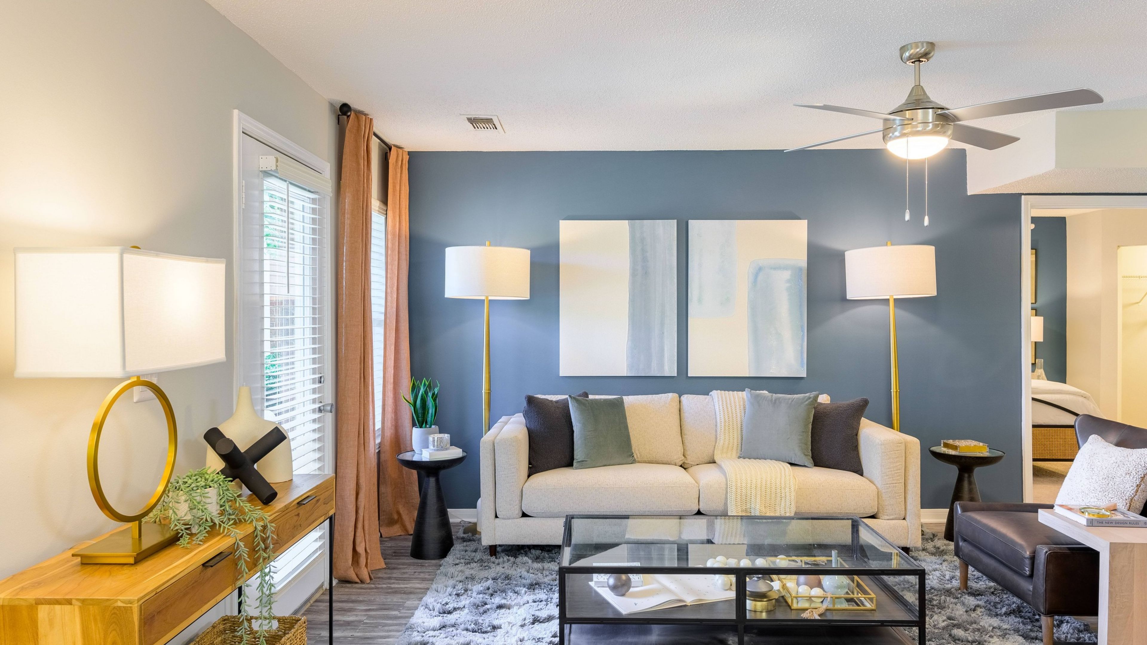 Hawthorne Park South resident clubhouse amenity with seating area and beautiful finishes